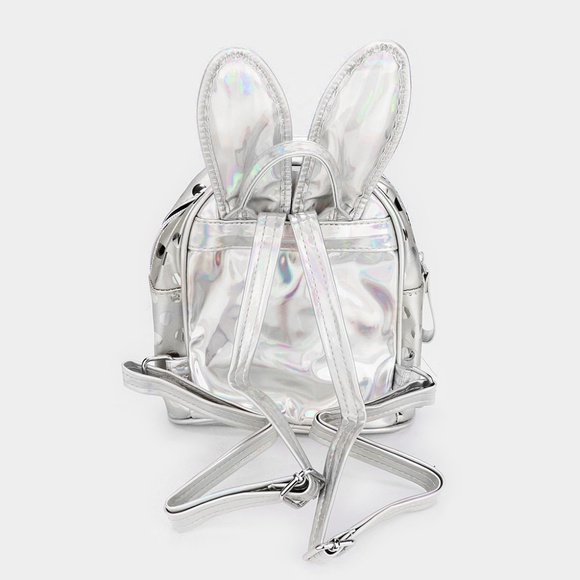 Polkadot Bunny Ears Mini Backpack - Picture 2 of 4